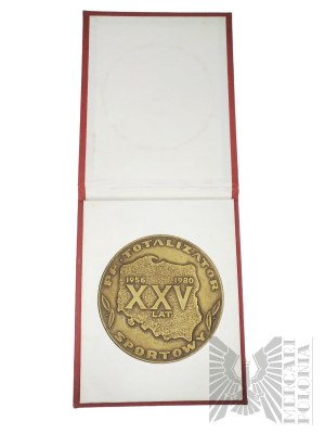 PRL, Warsaw, 1980. - Warsaw Mint Medal, XXV Years of PP Totalizator Sportowy 1956-1980.