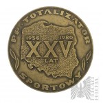 PRL, Varsovie, 1980. - Médaille de la Monnaie de Varsovie, XXVe anniversaire du PP Totalizator Sportowy 1956-1980