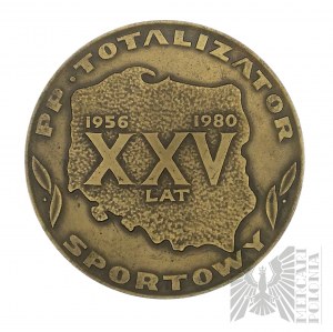 PRL, Warsaw, 1980. - Warsaw Mint Medal, XXV Years of PP Totalizator Sportowy 1956-1980.