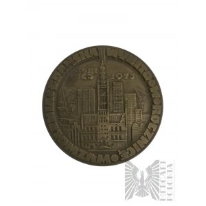 PRL, 1975 r. - Medal Prezydentom Miasta Gdańska / Rocznica Wyzwolenia Gdańska 30 III 1945 - Projekt Wiktor Tołkin