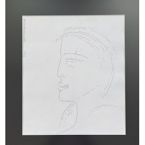 Jerzy Nowosielski ( 1923 - 2011 ), Portrait de femme, 1992