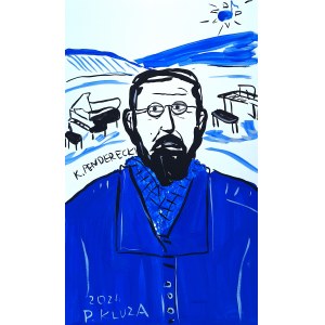 Paweł Kluza ( 1983 ), portret - Krzysztof Penderecki, 2024