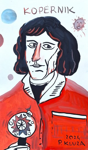 Paweł Kluza ( 1983 ), portret - Mikołąj Kopernik, 2024
