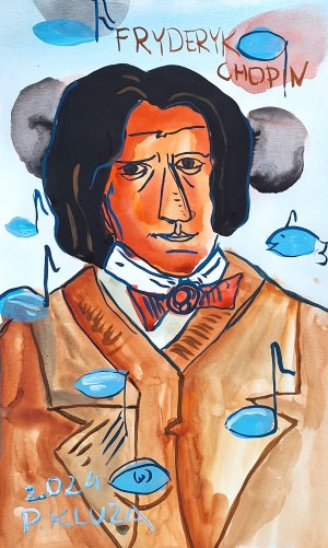Paweł Kluza ( 1983 ), portret - Fryderyk Chopin, 2024
