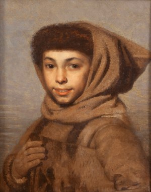 Nikodem Sylvanowicz (1834 Tintsevichy près de Vileyka - 1919 Tintsevichy près de Vileyka), Portrait de Stefan Sylvanowicz, fils de l'artiste