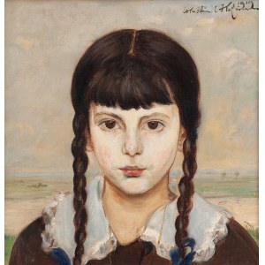 Wlastimil Hofman (1881 Praha - 1970 Szklarska Poręba), Dívka s copánky, 1919