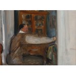 Irena Weissová (Aneri) (1888 Lodž - 1981 Krakov), Wojciech Weiss maluje v salonu, asi 1920