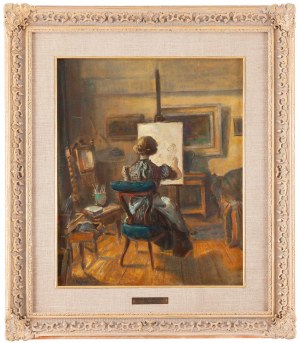 Tadeusz Pruszkowski (1888 Borucice près de Łęczyca - 1942 Varsovie), Dans l'atelier