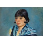 Henry Hayden (1883 Warsaw - 1970 Paris), Young Woman in a Blue Handkerchief (Jeune femme au fiche bleu), 1931