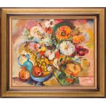 Ludwik Klimek (1912 Skoczów - 1992 Francia), Natura morta con bouquet di fiori