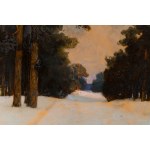 Stefan Popowski (1870 Varsavia - 1937 Varsavia), Paesaggio invernale, 1924