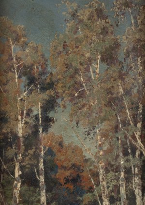 Eugeniusz Wrzeszcz (1851 Kiev Governorate - 1917 Kiev), Landscape with birches