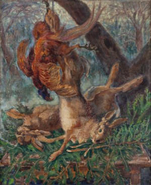 Friedrich Pautsch (1877 Delatyn près de Stanislawow - 1950 Cracovie), Nature morte d'un chasseur, 1940-1945