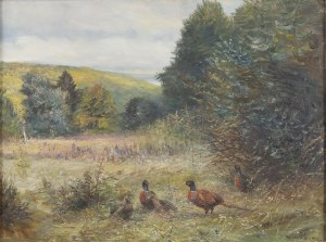 Willy Lorenz (1901 - 1981), Pheasants at the edge of the forest