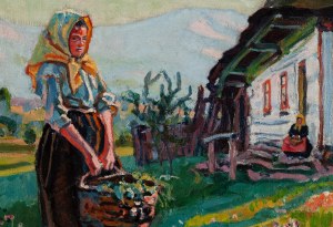 Gustaw Pillati (1874 Warsaw - 1931 Warsaw), In a highland homestead