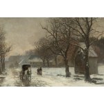 Anders Andersen-Lundby (1840 Lundby - 1923 Munich), Carriage on a snowy road