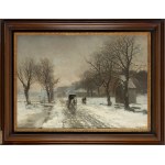 Anders Andersen-Lundby (1840 Lundby - 1923 Mníchov), Kočiar na zasneženej ceste