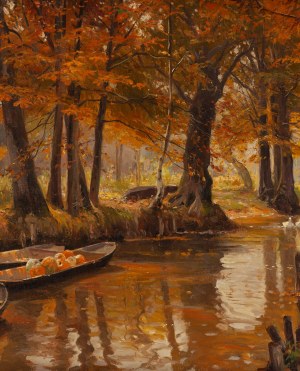 Walter Moras (1854 - 1925), Herbst im Park