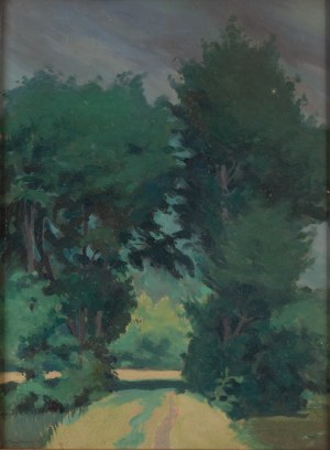 Mieczyslaw Trautman (1885-1941), Paesaggio forestale, 1924