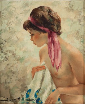 Igor Talwinski (1907 Warsaw - 1983 Paris), Girl with a red scarf