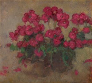 Alfons Karpiński (1875 Rozwadów près de Tarnobrzeg - 1961 Kraków), Fleurs dans un vase