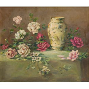 Author unknown (19th/20th century), Vase with roses