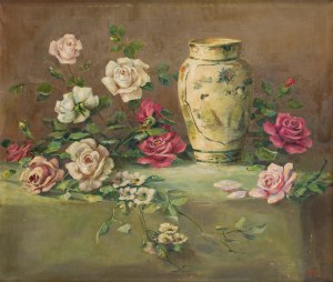 Autor unbekannt (19./20. Jahrhundert), Vase mit Rosen