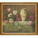Autore sconosciuto (XIX/XX secolo), Vaso con rose