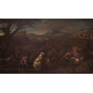 Western European painter, 17th century, Shepherds in the type of Leandro Bassano