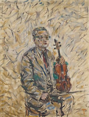 Wacław Taranczewski (1903 Czarnków - 1987 Kraków), Portrait of a violinist