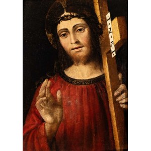 Artista lombardo, XVI secolo, Christus, der das Kreuz trägt