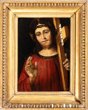 Artista lombardo, XVI secolo, Christus, der das Kreuz trägt