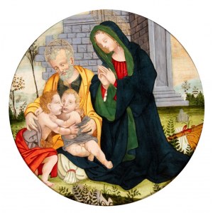 Artista fiorentino, fine XV - inizio XVI secolo, Sacra famiglia con San Giovanni
