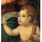 Francesco Brina (attribuito a) (Firenze 1540-Firenze 1586), Madonna z Dzieciątkiem i św. Janem