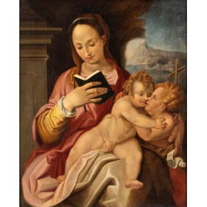 Artista anonimo, XVIII - XIX secolo, Vierge à l'enfant avec saint Jean