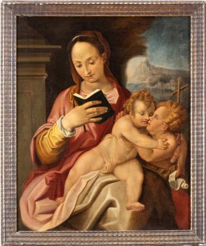 Artista anonimo, XVIII - XIX secolo, Madona s dieťaťom a svätým Jánom