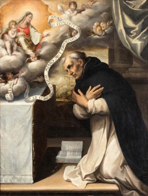 Ludovico Carracci (ambito di) (Bologna 1555-Bologna 1619), Die Vision der Heiligen Hyazinthe