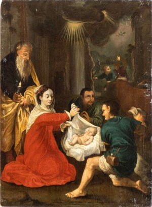 Artista fiammingo, XVII secolo, Adoration of the Shepherds