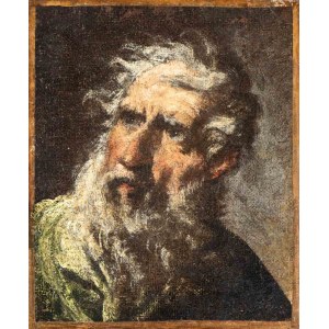 Pietro Muttoni Pietro della Vecchia (attribuito a) (Venezia 1603-Vicenza 1678), Étude de tête masculine