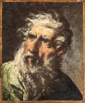 Pietro Muttoni Pietro della Vecchia (attribuito a) (Venezia 1603-Vicenza 1678), Study of male head