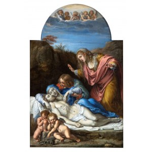 Artiste actif à Rome, XVIIe siècle, Lamentation sur le Christ mort