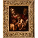 Artista genovese, XVII-XVIII secolo, Sacra Famiglia con San Giovanni