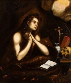 Domenico Robusti Tintoretto (seguace di) (Venezia 1560-Venezia 1635), Kajícná Magdaléna