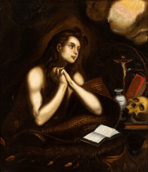 Domenico Robusti Tintoretto (seguace di) (Venezia 1560-Venezia 1635), Penitent Magdalene
