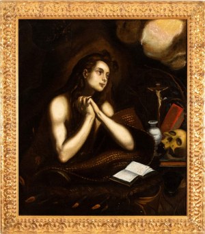 Domenico Robusti Tintoretto (seguace di) (Venezia 1560-Venezia 1635), Penitent Magdalene