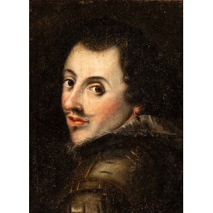Artista fiammingo, XVII secolo, Portrait d'un gentilhomme à moustache