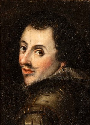 Artista fiammingo, XVII secolo, Portrait of a gentleman with a moustache