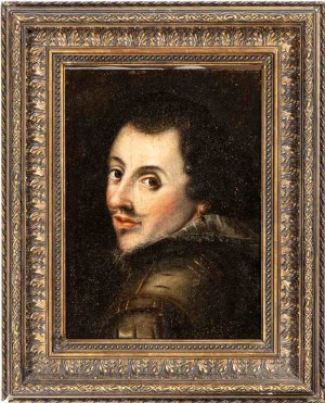 Artista fiammingo, XVII secolo, Portrait of a gentleman with a moustache