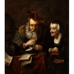 Artista olandese, XVII - XVIII secolo, L'usurier et sa femme