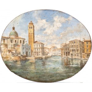 Martin Rico y Ortega (attribuito a) (El Escorial 1833-Venezia 1908), Veduta di Venezia con Ponte delle Guglie